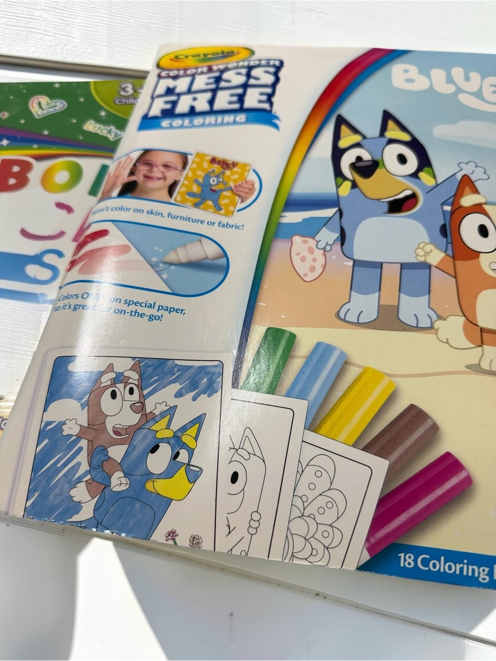 NWT Kids Craft Bundle Bluey Coloring & Rainbow Scratch Books